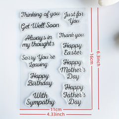 Grandparents Transparent Stamps for Card Making, Scrapbook Decoration