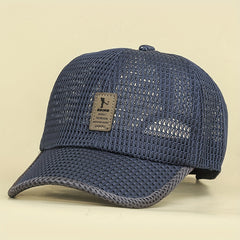 Patched Full Net Baseball Cap Lightweight Outdoor Sunshade Mesh Hat