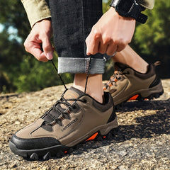 Men's Low Top Hiking Boots Comfy Non Slip Lace Up Shoes For Outdoor
