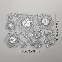 Flowers and Leaves Metal Cutting Dies for DIY Crafts