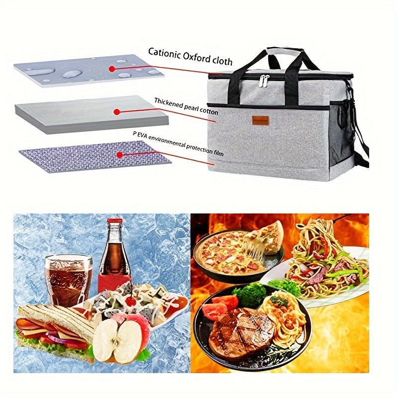 Large Insulated Lunch Box 17L Soft Cooler Bag for Men Women