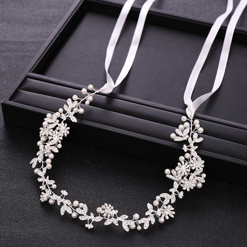 Bridal Flower Headband Alloy Leaves Wedding Headpieces Headwear