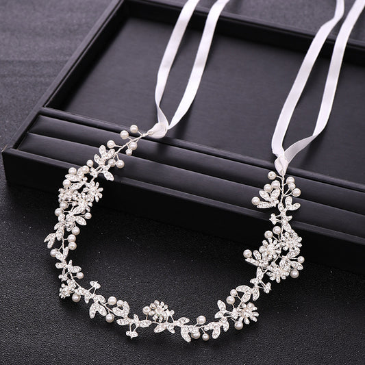 Bridal Flower Headband Alloy Leaves Wedding Headpieces Headwear