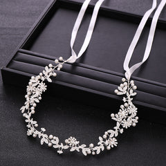 Bridal Flower Headband Alloy Leaves Wedding Headpieces Headwear
