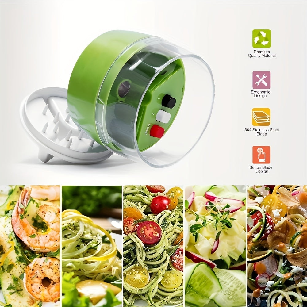 4in1 Veggie Spiralizer Manual Zucchini Noodle Maker Multifunctional