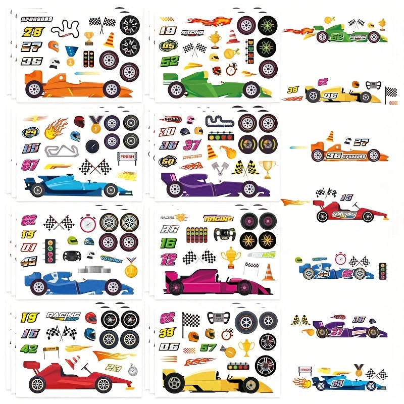 Kids Racing Car Stickers for Party Favors