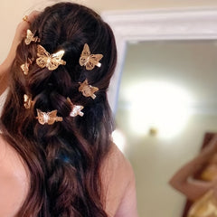 8pcs Butterfly Shaped Hair Clips Metal Hair Pins Hair Accessories For Women