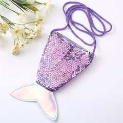 Sequin Mermaid Tail Shoulder Bag Zipper Messenger Coin Purse