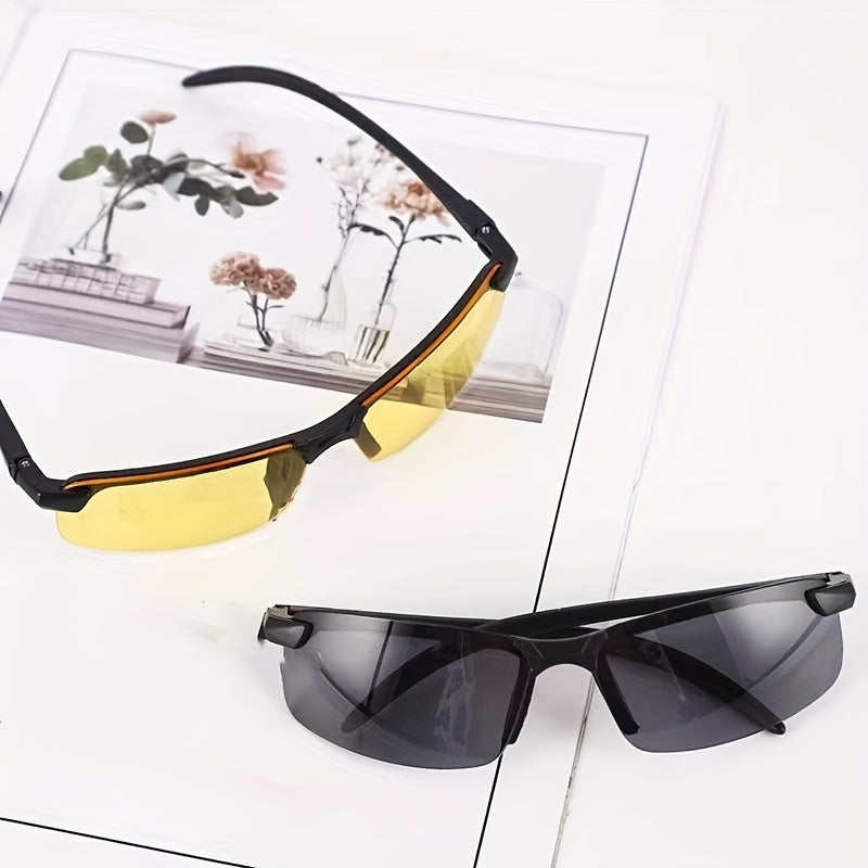2pcs Cycling Night Vision Goggles and Sunglasses