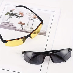 2pcs Cycling Night Vision Goggles and Sunglasses