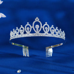 Rhinestone Alloy Crown Tiara Wedding Hairband