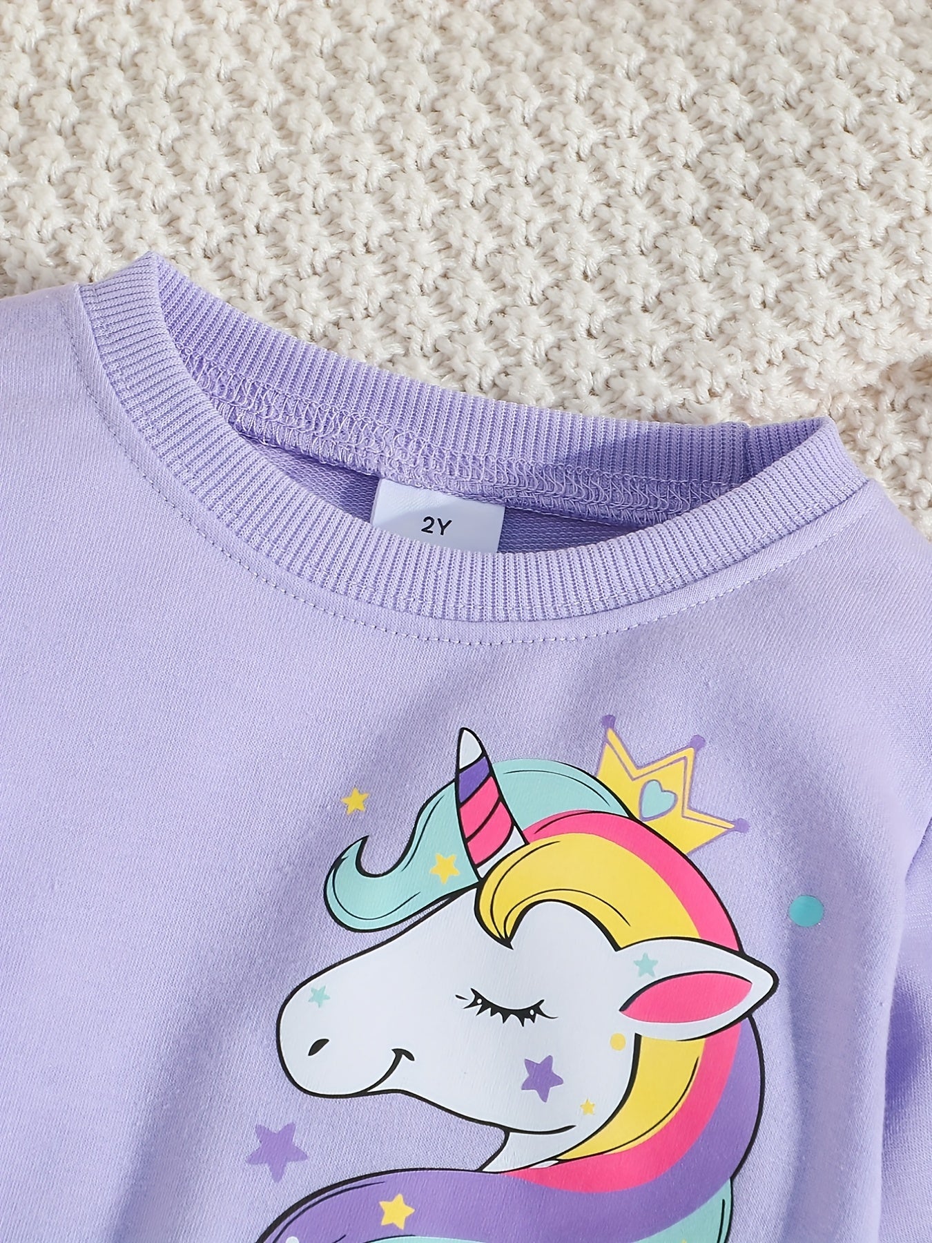 Toddler Girls Unicorn Graphic Mesh Spliced Dress Kids Party Clothes