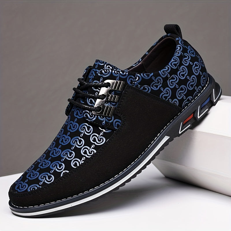 Men's Patterned Derby Shoes Lace up Front Dress Shoes For Men Business Formal
