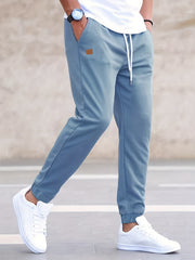 Solid Drawstring Sweatpants Loose Fit Casual Joggers For Spring Autumn