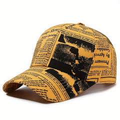 Men's Printed Hip Hop Baseball Cap Outdoor Peaked Cap Summer Hat