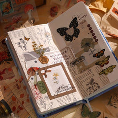 100pcs Butterfly and Plant DIY Journal Decoration Stickers