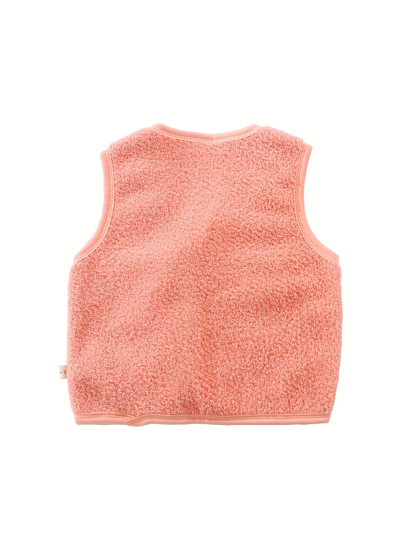Toddler Girls Plush Button Vest Top Kids Clothes