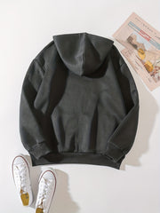 Solid Zip Up Hoodie Casual Long Sleeve Hoodies Sweatshirt With Pockets