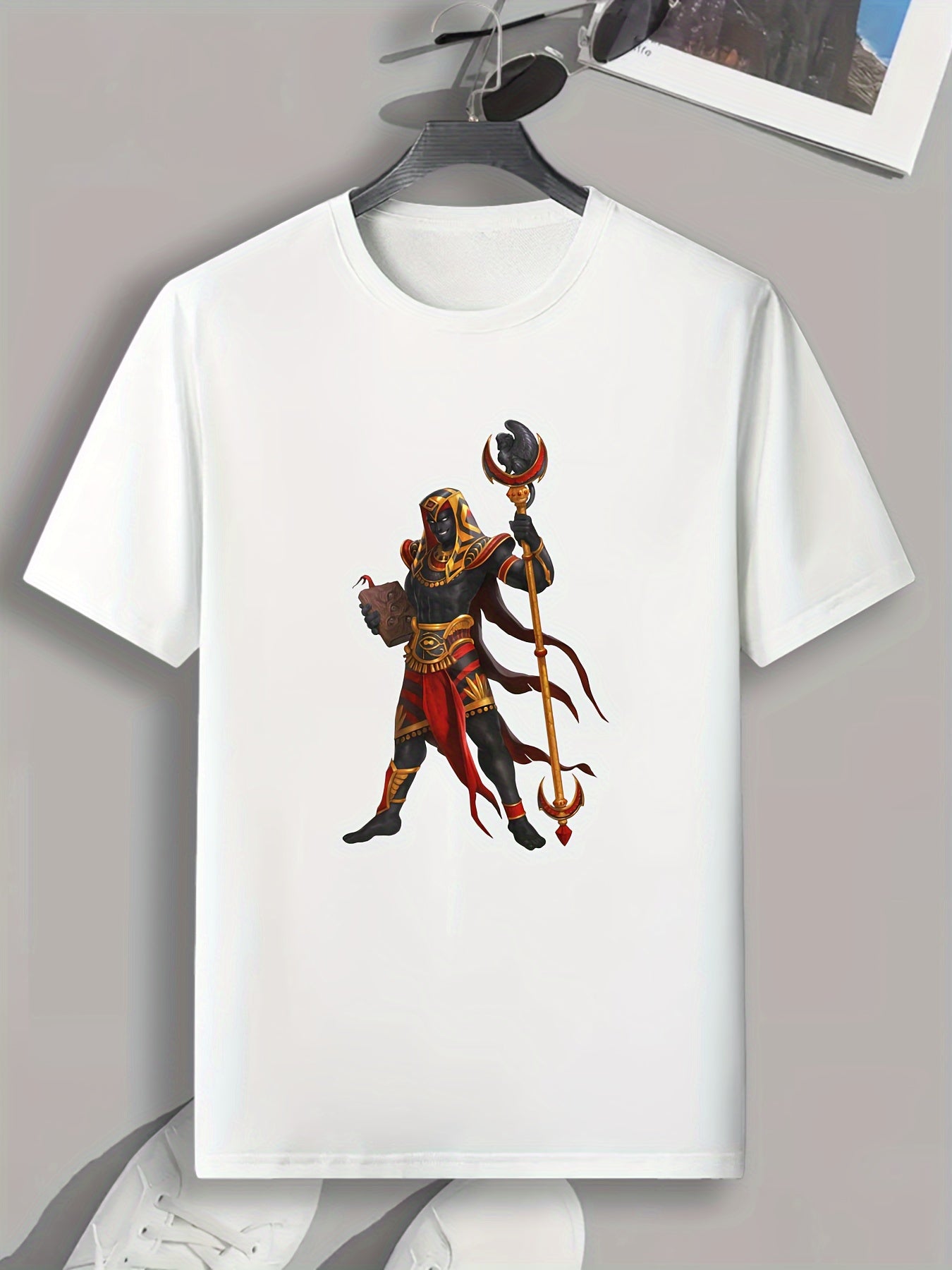 Wizard Pattern Print Men's Sports T-Shirt Outdoor Fitness Cloth