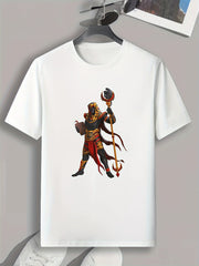 Wizard Pattern Print Men's Sports T-Shirt Outdoor Fitness Cloth