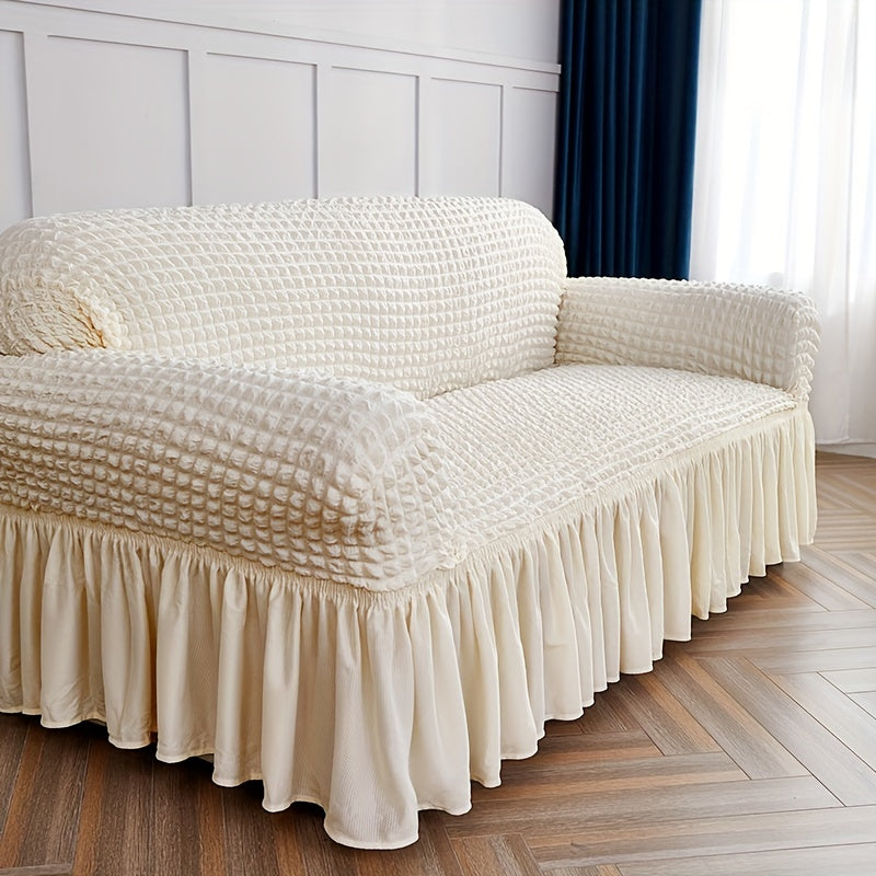 Seersucker Sofa Slipcover Anti cat Scratch Couch Cover