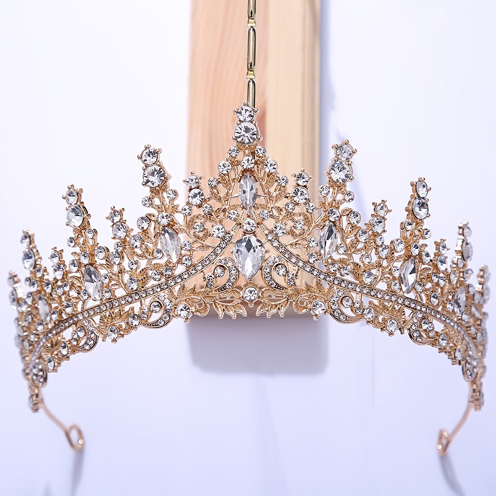 Colorful Rhinestone Crown Wedding Hair Accessories Women Bride Dress Accessories
