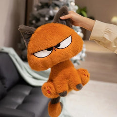 Brown Plush Cat Toy w/ Expressive Eyes & Fluffy Ears - Soft Huggable Stuffed A