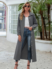 Casual Blouse Women's Plus Solid Button Up Long Sleeve Lapel Collar