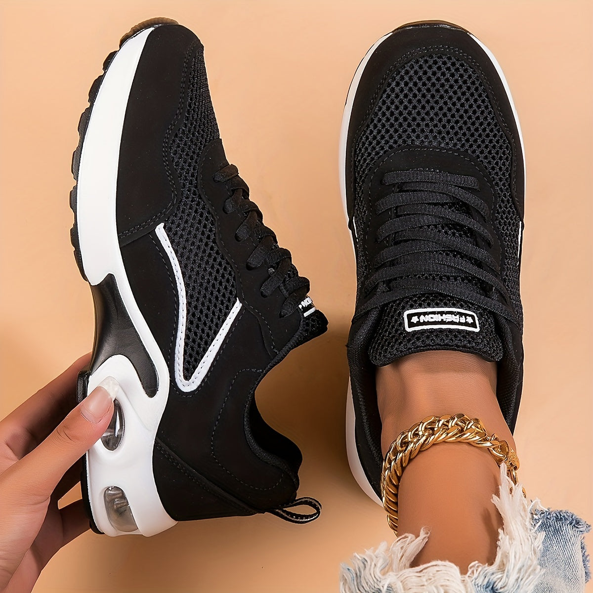 Women's Air Cushion Sneakers - Comfort & Style for Active Lifestyle