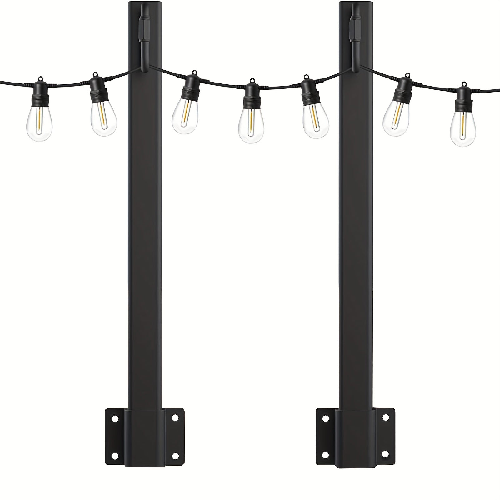 Outdoor String Light Poles - Patio Fence Wall Garden Decor