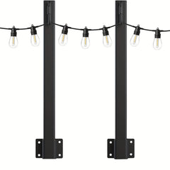 Outdoor String Light Poles - Patio Fence Wall Garden Decor