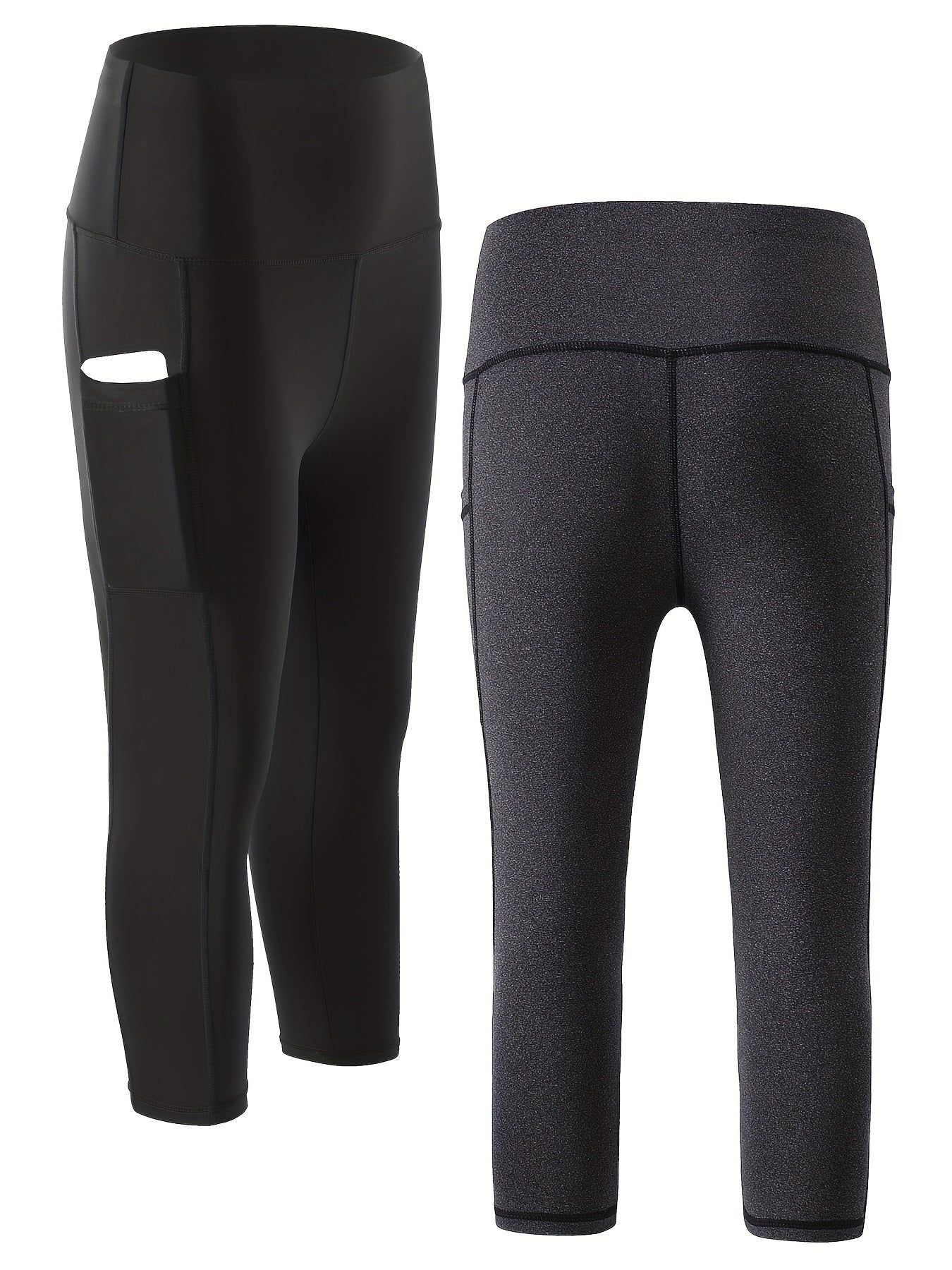 High Waist Tummy Control Yoga Leggings with Side Pockets