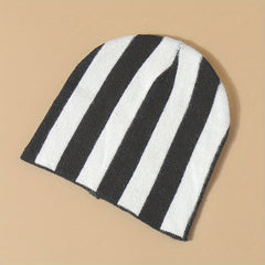 Y2K Striped Woolen Hat for Men and Women