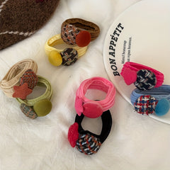 Sweet Candy Head Rope Hair Tie - Versatile Elastic Band for Girls