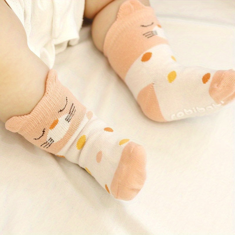 Cartoon Animal Baby Socks Non-slip Cotton Short Socks for Infant Toddler