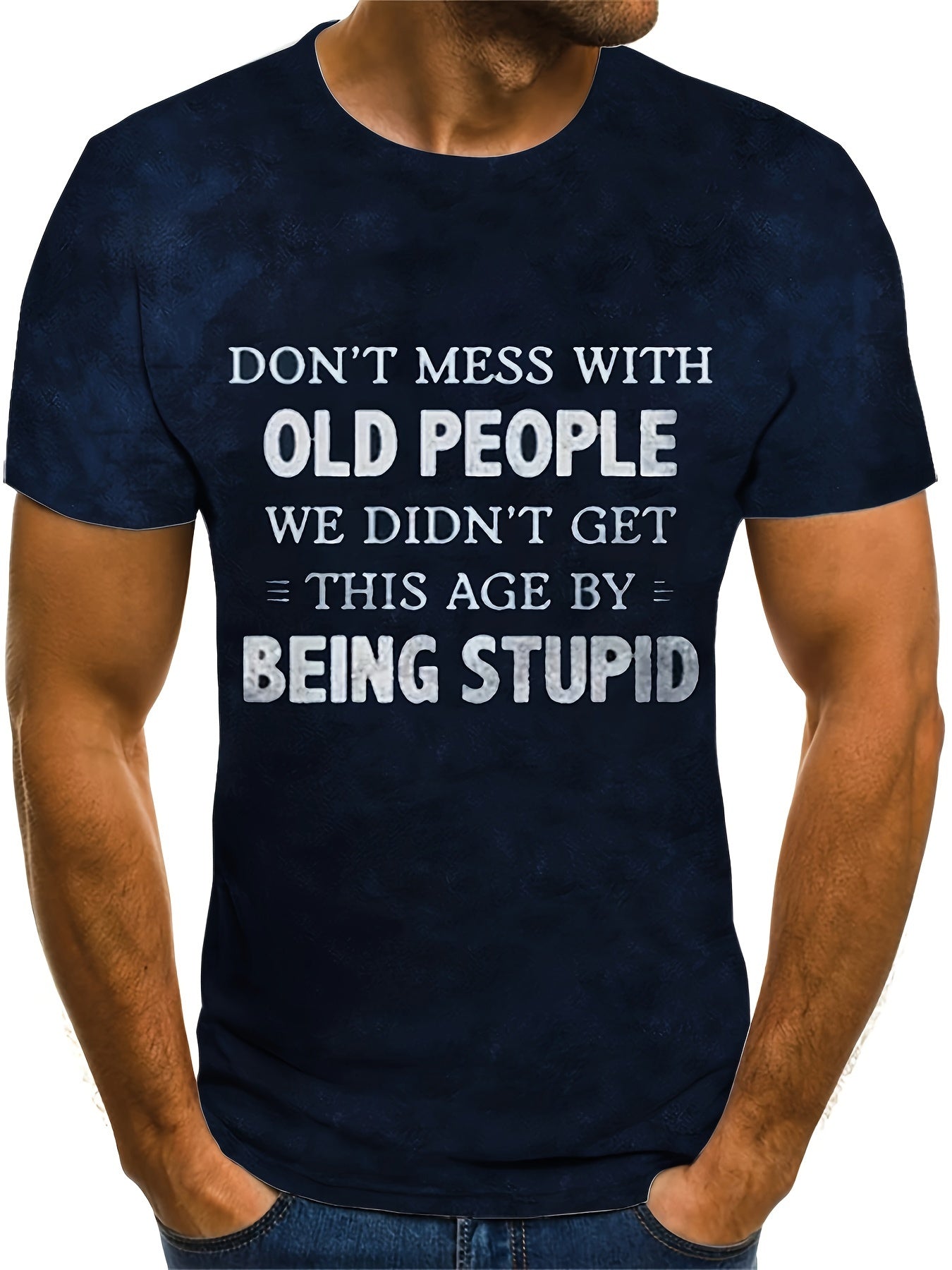 Funny Graphic Tee Men's Short Sleeve T-shirt Summer Clothes