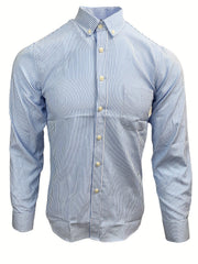 Plaid Print Men's Casual Button Up Shirt With Chest Pocket