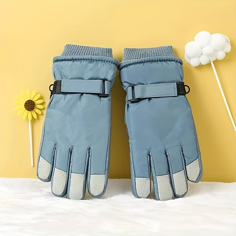 Kids Cartoon Ski Gloves Waterproof & Windproof Warm Gloves Age 8-11