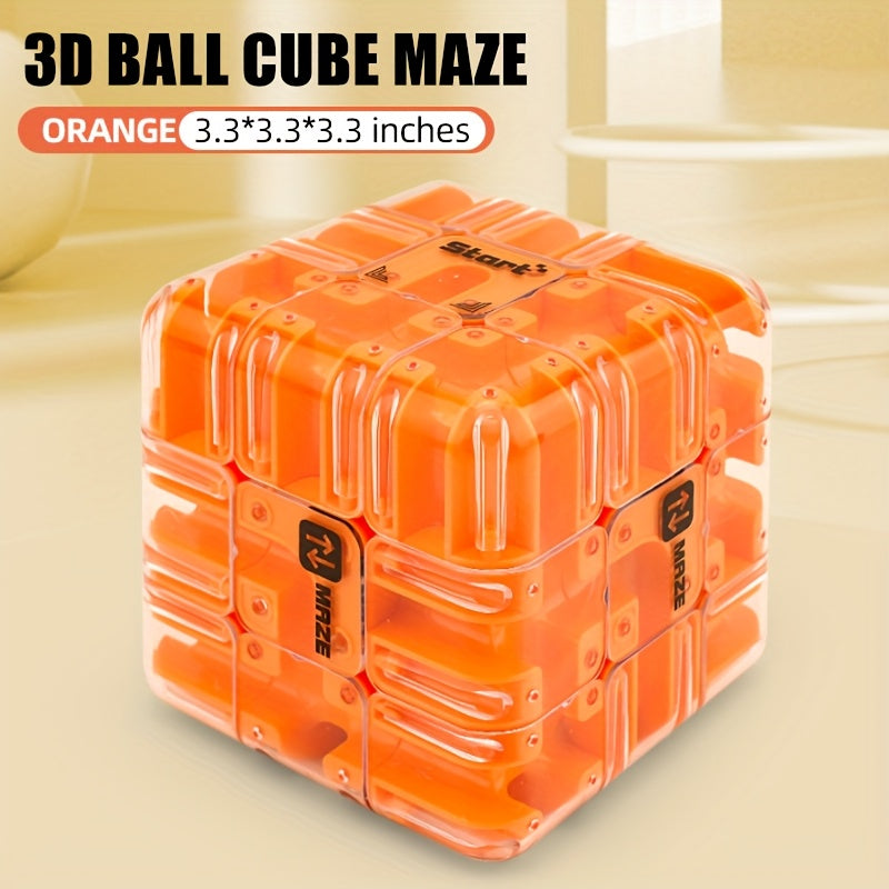3D Maze Cube Game Gravity Rolling Ball Puzzle Toy for Kids and Adults