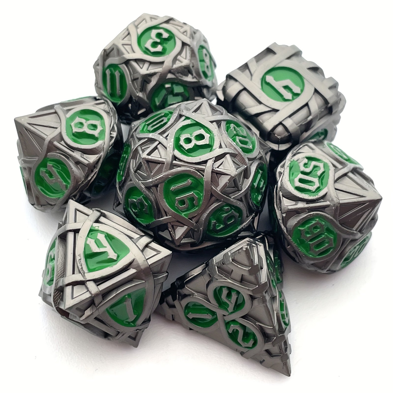 7pcs Solid Metal Dice Maze sided Mini Desktop Game Accessories