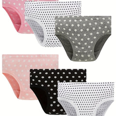 6pcs Baby Soft Cotton Underwear Little Girls'Briefs Toddler Panties