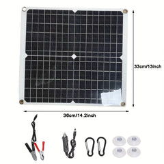 Solar Panel Kit with 12V Controller Module and 2 USB Ports