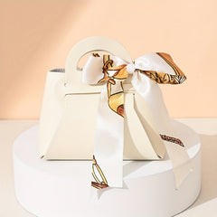 2pcs Leather Gift Bags Ribbon Wedding Favor Packaging Bags Eid Mubarak