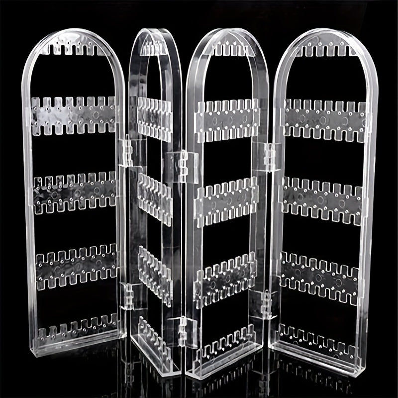 Large Capacity Foldable Jewelry Display Rack with 2 Fans