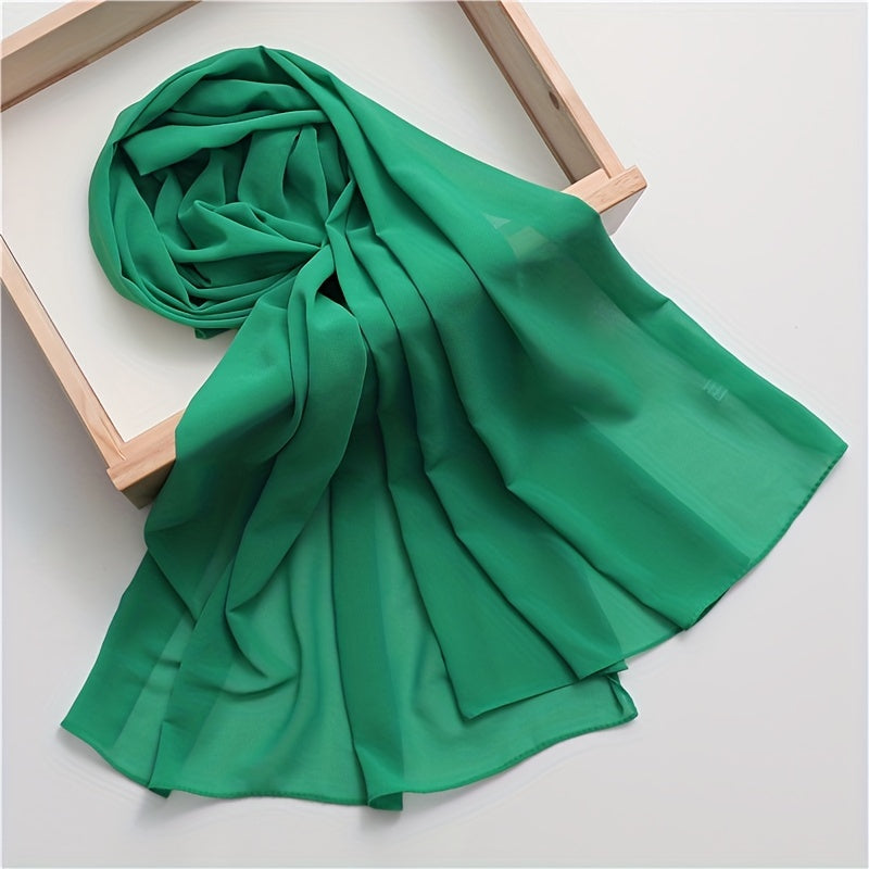 Chiffon Scarf Casual Hijab Classic Shawl Silk Head Wrap Bandana