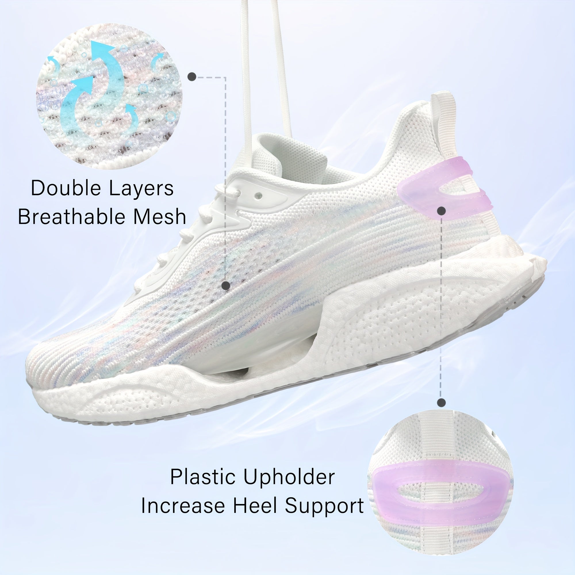 Fall Soft Thick Sole Shock Absorption Woven Sneakers