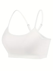 Sports Bra Solid Cross Back Yoga Fitness Workout Top