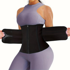 Zipper Waist Trainer Corset Belt Workout Waist Cincher Shapewear