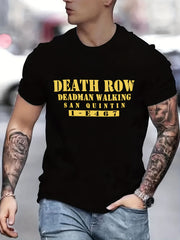 Death Row Print Tee: Casual Stretch Breathable T shirt