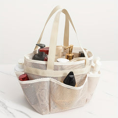 Large Capacity Mesh Beach Bag Multifunctional Foldable Handbag